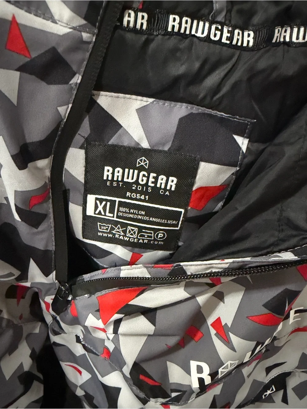 Raw Gear Grey & Red Insulated Jacket